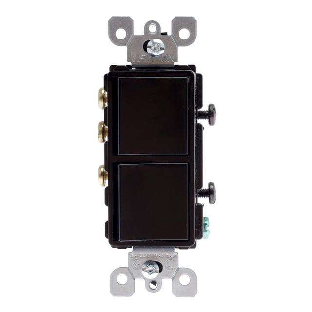 Interruptor Doble Leviton Negro 15A 120/277V