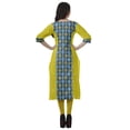 thumbnail image 5 of Moomaya Women Printed Kurti Knee Length Kurta Tunic Tops V Neck Plus Size Dress, 5 of 6