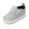 thumbnail image 3 of ZHOGXU Baby Toddler Girls Sneakers Non Slip Soft Sole Dinosaurs Print Comfortable Lightweight Shoes For Casual Daily Wear,Grey,6-12 Months, 3 of 6