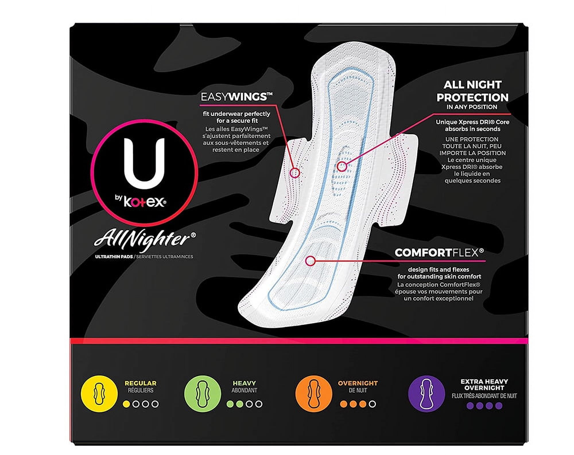 U by Kotex Ultra Thin Overnight Pads - Zerbee