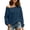Navy plus size off shoulder sweater a1, variant on SSZMDLB Women Plus Size Off Shoulder Pullover Tops Long Sleeve Fall Winter Casual Loose Sweater Solid Knit Tee Shirts for Women Dressy Basic Blouse, Black M