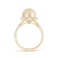thumbnail image 2 of ANGARA Golden South Sea Cultured Pearl and Diamond Halo Ring in 14K Yellow Gold for Women | June Birthstone, Birthday, Anniversary, Jewelry Gift for Women | Pearl Ring, 2 of 8
