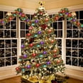 thumbnail image 5 of 1pc Christmas Tinsel Garland Metallic Shiny Garland With LED Lights Christmas Tree Garland Thick Hanging Suitable For Home Decor, 5 of 7