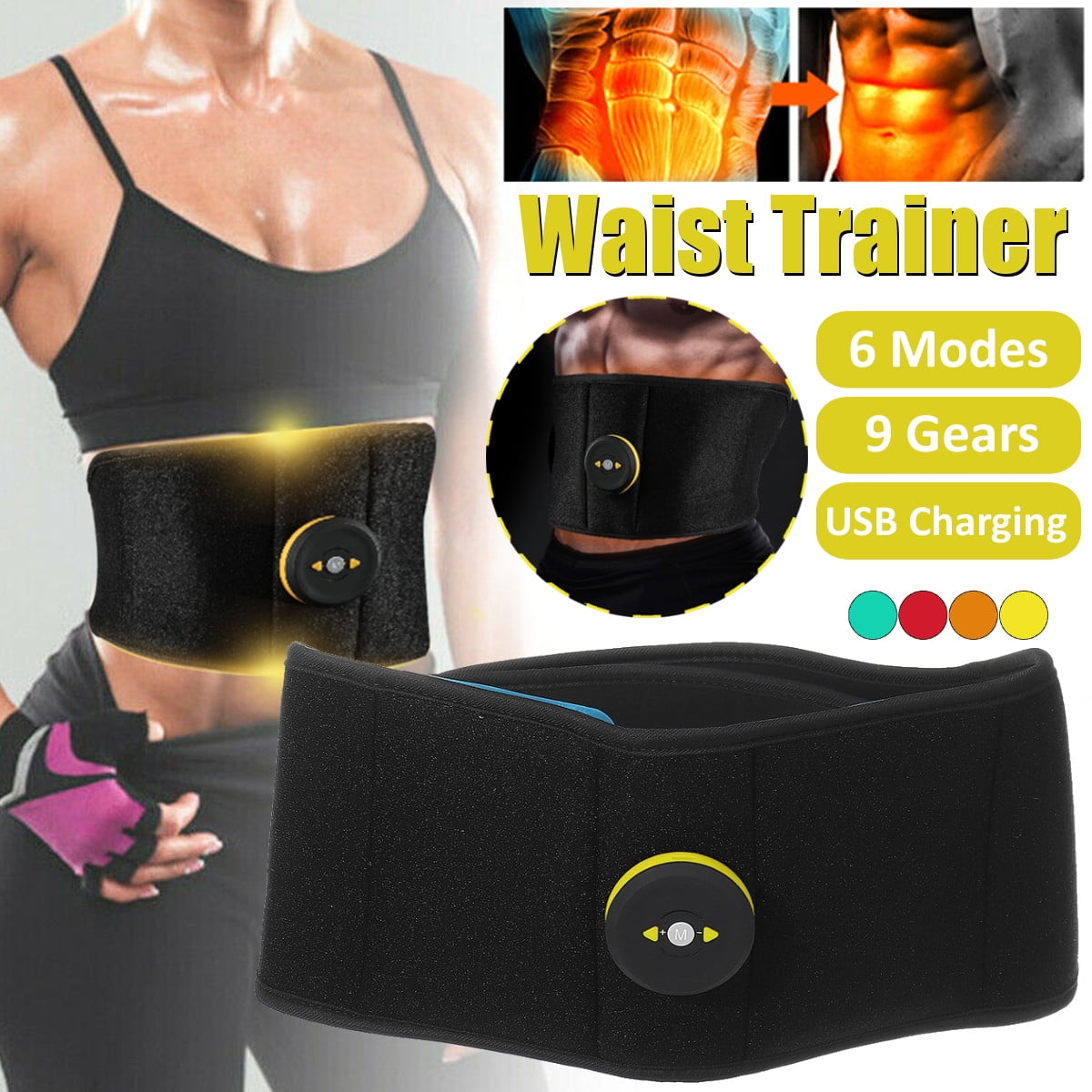 Abdominal Muscle Trainer Waist Belly Muscle Stimulator Muscle Strength Machine Body Slimming