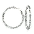 thumbnail image 1 of Women Hoop Earrings Decorative Rhinestone Ear Hoop Ear Clip Jewelry Earrings, 1 of 7
