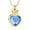 Gold-Blue, variant on Crystal Urn Cremation Jewelry for Ashes Princess Queen Crown Heart Ash Urn Memorial Pendant Necklace Memorial Urn Necklace
