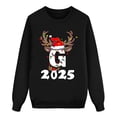 thumbnail image 3 of MIASHUI Pyjama Sensation Familiale Garçons Taille 14 Noël Famille Maman Lettre Imprimée Col Rond Manches Longues Chandail en Molleton Sans Capuche Tout-Petit,130, 3 of 6