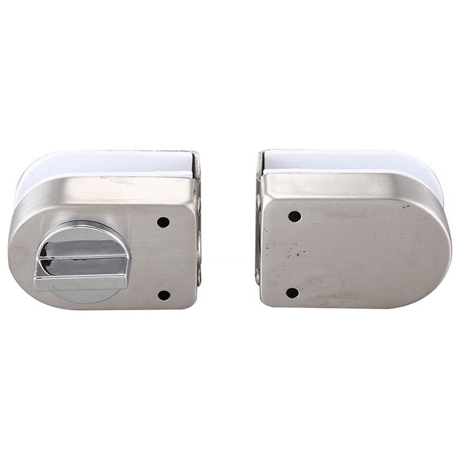 3X Stainless Steel,Glass Door Latches Lock/Bolt,138A ,Without Drilling,for Double Glass Door, Frameless Glass Door