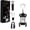 Wing-shaped black bottle opener 4-piece set in color box, variant on CNV Winged Wine Corkscrew Set with Foil Cutter and Aerator Pourer, Zinc Alloy Manual Bottle Opener for Wine and Beer, Durable Bar Tools Kit, Matte Black Finish