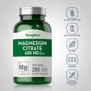 Magnesium Citrate | 400 mg | 200 Caplets for Men and Women | by Piping Rock