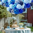 thumbnail image 7 of 12inch Metallic Macaron Baby Pearl Navy Royal Blue Balloons, 100pcs Blue Balloons Set for Birthday Wedding Baby Shower Graduation Party Decorations, 7 of 7