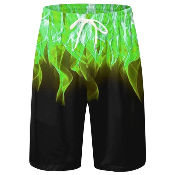 CHENge Plus Size Swim Shorts Men Breathable Floral Swim Trunks Quick-Dry 4th Of July Swim Trunks with Pockets Stretch Fabric Fishing Shorts for Men
