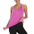 thumbnail image 4 of TKLPEHG Workout Tops for Women Racerback Tank Tops Casual Yoga Shirts Athletic Running Tank Top Sleeveless Gym Clothes (Hot Pink,XL), 4 of 8