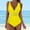 Yellow, variant on LEBONYARD Quick-Dry One-Piece Sleeveless Swimsuit,Fashion Women's Sleeveless Solid Bikini Set Swimsuit Push-Up Padded Swimwear Swimsuit Beachwear White L