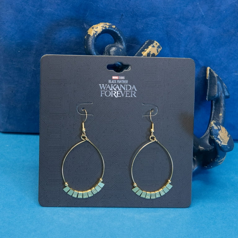 Official Wakanda Forever Authorized Marvel Black Panther NAMOR Dangle Earrings