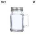 thumbnail image 1 of Frasco de vidrio de 40 ml/60 ml/120 ml para mermelada y miel, portátil, a prueba de fugas, para leche, jugo, con tapa, para fiestas en casa, bar, vasos W2V5, 1 of 6