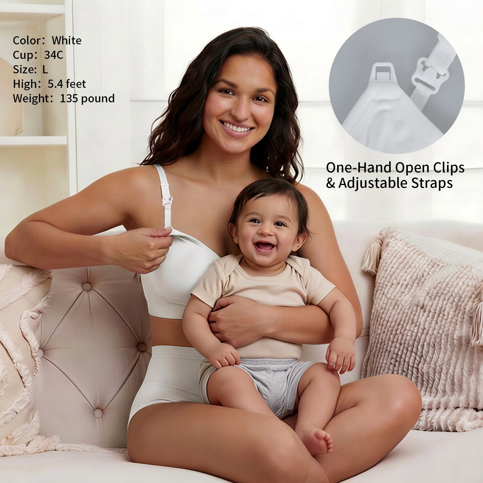 Under Control Seamless Wireless Nursing Bra, 4-Pack XL Size