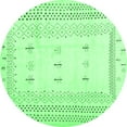 thumbnail image 1 of Ahgly Company Indoor Round Solid Emerald Green Modern Area Rugs, 8' Round, 1 of 4