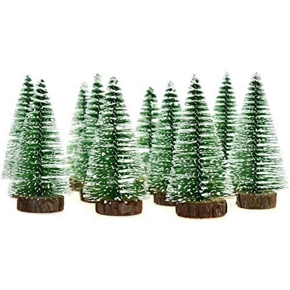 Árbol de Navidad Hagao Mini Snow Frost, 10 cm, plástico, 10 unidades