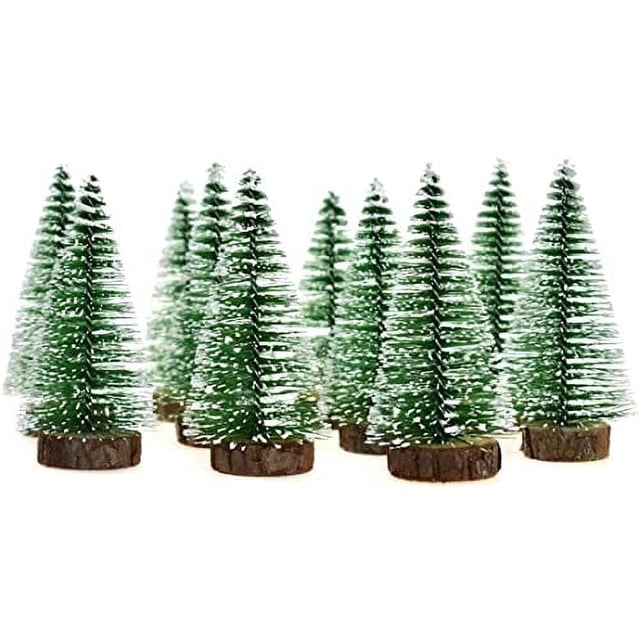 Árbol de Navidad Hagao Mini Snow Frost, 10 cm, plástico, 10 unidades