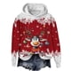 thumbnail image 1 of WILLBEST Sudadera Deportiva para Mujer, Estilo Casual, con Estampado Navideño de Ciervos con Cabeza Grande y Copos de Nieve, Cuello Redondo, Manga Larga y Capucha Ligera Grande, 1 of 4