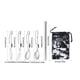 thumbnail image 3 of Stainless Steel Folding Utensil Set | Portable Tableware for Camping Picnic Outdoor | 4 Spoons + 1 Chopsticks + Storage Bag | Compact Lightweight | Durable Rust-Resistant | 6 Piece, 3 of 6