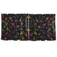 thumbnail image 7 of Yayeee Kitchen Curtains Tier Set of 2 Light Filtering 57"x24" Over Sink Window Panels, Black Neon Lightning, 7 of 7