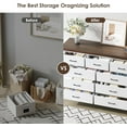 thumbnail image 2 of Farmhouse 9 Drawer Dresser for Bedroom, 52" Wide Chest of Drawers, Wooden Dresser TV Stand, Storage Dressers Organizer for Bedroom, Living Room, Hallway, White, 2 of 8