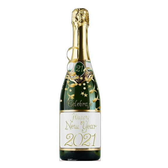 Advanced Graphics 2809 76 x 20 in. New Years Champagne Bottle Cardboard Cutout