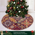 thumbnail image 6 of FMSHPON Vintage Mandala Elements Xmas Christmas Tree Skirt Stand Mat for Holiday Party Decoration Indoor Outdoor 36 inches, 6 of 6