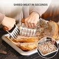 thumbnail image 4 of Metal Meat Claws,18/8 Stainless Steel Meat Forks with Wooden Handle, Meat Claws for Shredding, Pulling, Handing, Lifting & Serving Pork, Turkey, Chicken, Brisket, 4 of 8