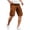 Coffee, variant on Men's Cargo Shorts Summer Beach Elastic Waist Drawstring Shorts Durable Loose Fit Outdoor Workwear Utility Shorts