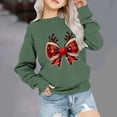 thumbnail image 2 of Odeerbi Kids Boys Girls Christmas Crewneck Sweatshirts Fall Winter Pullover Sweatshirt Kids Long Sleeve Christmas Pattern T-shirt Sweatshirt Top Kids Clothes Olive Green, 2 of 5