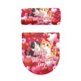 thumbnail image 2 of HELLHERO 2 Piece Bathroom Toilet Cover Set for Toilet Adjustable Bathroom Toilet Lid Cover Set Fits All Toilet Shapes, Happy Valentine's Day, 2 of 8