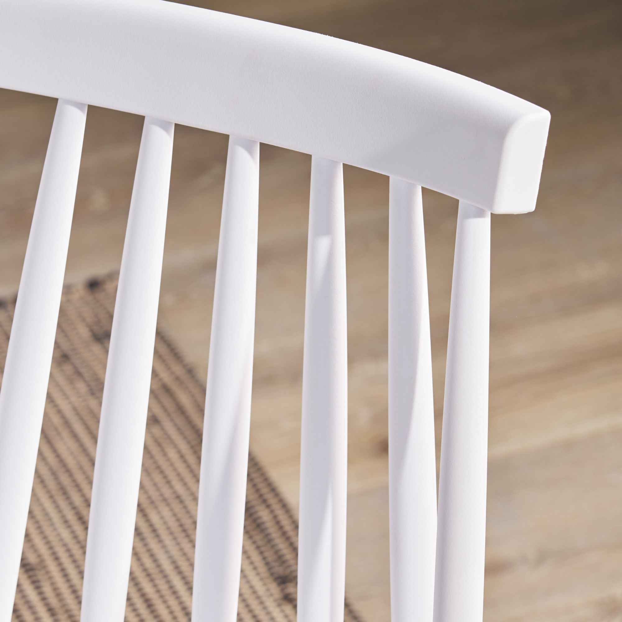 Noble House Dior Indoor Contemporary Polypropylene Dining Chairs 30.25", Set of 2, White