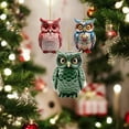 thumbnail image 5 of Wooden Owl Ornament under $5! CQCYD Wooden Owl Ornaments Set of 10, Christmas Tree Hanging Decor, 2D Wood Owl Pendants, Natural Wood Craft Ornament, Festive Holiday Home Decoration, 5 of 7