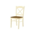 thumbnail image 2 of Of 2 Transitional Dining Chairs, Cream And Oak Solid Wood, Relaxing Chair, Legs For Kitchen Rooms 2pcs Room Finish, Enjoyable Seating Experience, Wood Various Requirements, 2 of 3
