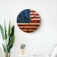 thumbnail image 6 of 10 Inch Wall Clock Battery Operated Square Clock for Office, Kitchen, Outdoor, Living Room, Retro - Themed United States Flag, 6 of 7