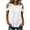 hgg062-White, variant on Women's Summer Patchwork Off Shoulder Top Casual Button Detail Short Sleeve Soft Breathable Blouse