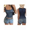 thumbnail image 3 of Women'S Crop Tank Tops Summer Polka Dots Y2K Going Out Basic Sleeveless Fashion Clothing S, 3 of 7