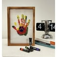thumbnail image 4 of Family Handprint Kit, DIY Craft Keepsake Wooden Frame, Personalized Family Hand Casting Kit with Clear Acrylic Boards, Memory Gift for New Families Baby Pet(Brown), 4 of 6