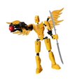 thumbnail image 1 of Figura de acción articulada móvil para niños, cuerpo Flexible con accesorios, Robot de acción, modelo de cuerpo de hombre, regalo, dibujo de juego de Amarillo, 1 of 8