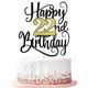 thumbnail image 1 of Decoración Para Tarta De Feliz Cumpleaños Número 22, Decoración Para Tarta De Fiesta De 22 Cumpleaños (Destellos Negros Y Dorados 22), 1 of 5