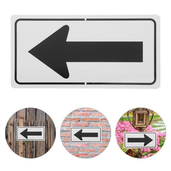 WHAMVOX 2pcs Weatherproof Reflective Arrow Signs Aluminum Direction Boards for Traffic Sign for Parking and Traffic Direction