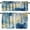 Blue-white-gold, variant on Blue Gold Marble Valances Set for Kitchen, Abstract Navy Blue Gold Texture Modern Luxury Marble Home Decor Rod Pocket Window Drapes for Living Room Dining Room Office Inch + 27x36 Inch X 2