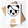 Face Panda Ruthless Blindfold Thank You Cards Envelopes Blank Note