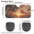thumbnail image 5 of KUIFORTI Mirror Cut Car Windshield Sun Shade Foldable Automotive Sun Blocker for Front Windshields 66.53"×34.44" Premium Sun Protection for Cars, Trucks & SUVs, Palm Tree, 5 of 5