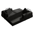 thumbnail image 4 of Bellemave 4-in-1 Folding Convertible Sofa Bed,Boneless Couch with Fixed-Shape Frame, Corduroy Loveseat Sleeper with Pull Out Bed, Floor Sofa Modular Futon Couch for Living Room Bedroom Lounge (Black), 4 of 8