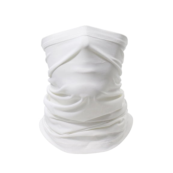 Camo Neck Gaiter for Sun Protection Cooling Face Mask Dust Shield Seamless Stretchable Bandana for Men and Women Outdoor Hiking Running Cycling Travel,White
