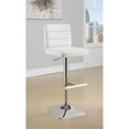 thumbnail image 2 of Bowery Hill Faux Leather Adjustable Bar Stool in White, 2 of 2